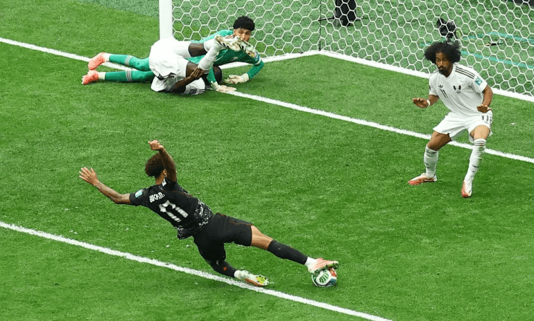 تلقى المنتخب القطري خسارة قاسية أمام نظيره الكندي بنتيجة 6-0، في المبا