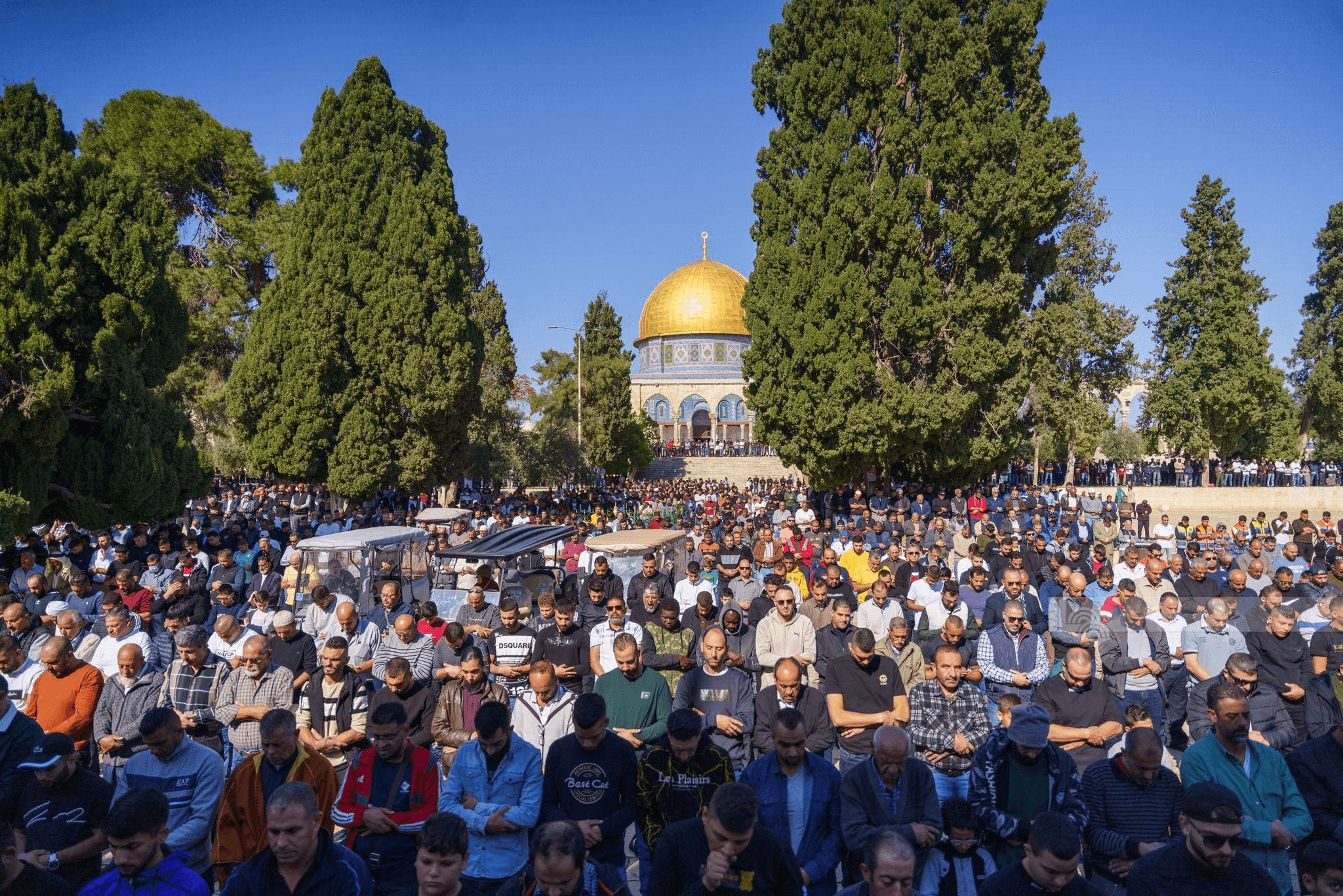 الدار - أدى نحو 70 ألف مصلٍ صلاة اليوم الجمعة في رحاب المسجد الأقصى ال