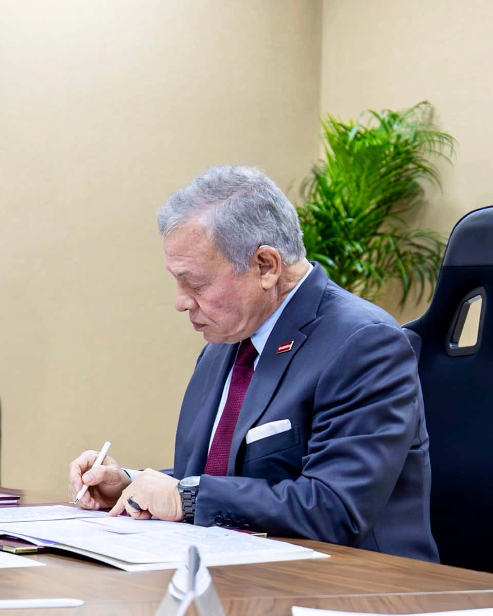 الدار - شارك جلالة الملك عبدﷲ الثاني، اليوم الاثنين، باجتماع عبر تقنية