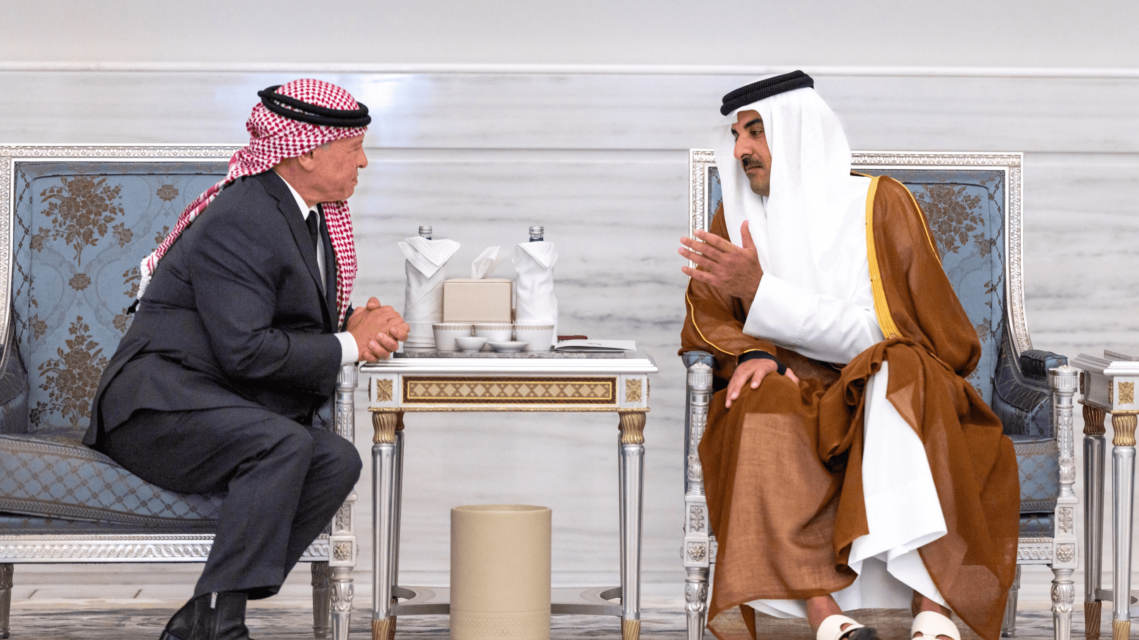 الدار - قدم جلالة الملك عبدﷲ الثاني، في قصر لوسيل بالعاصمة القطرية الد