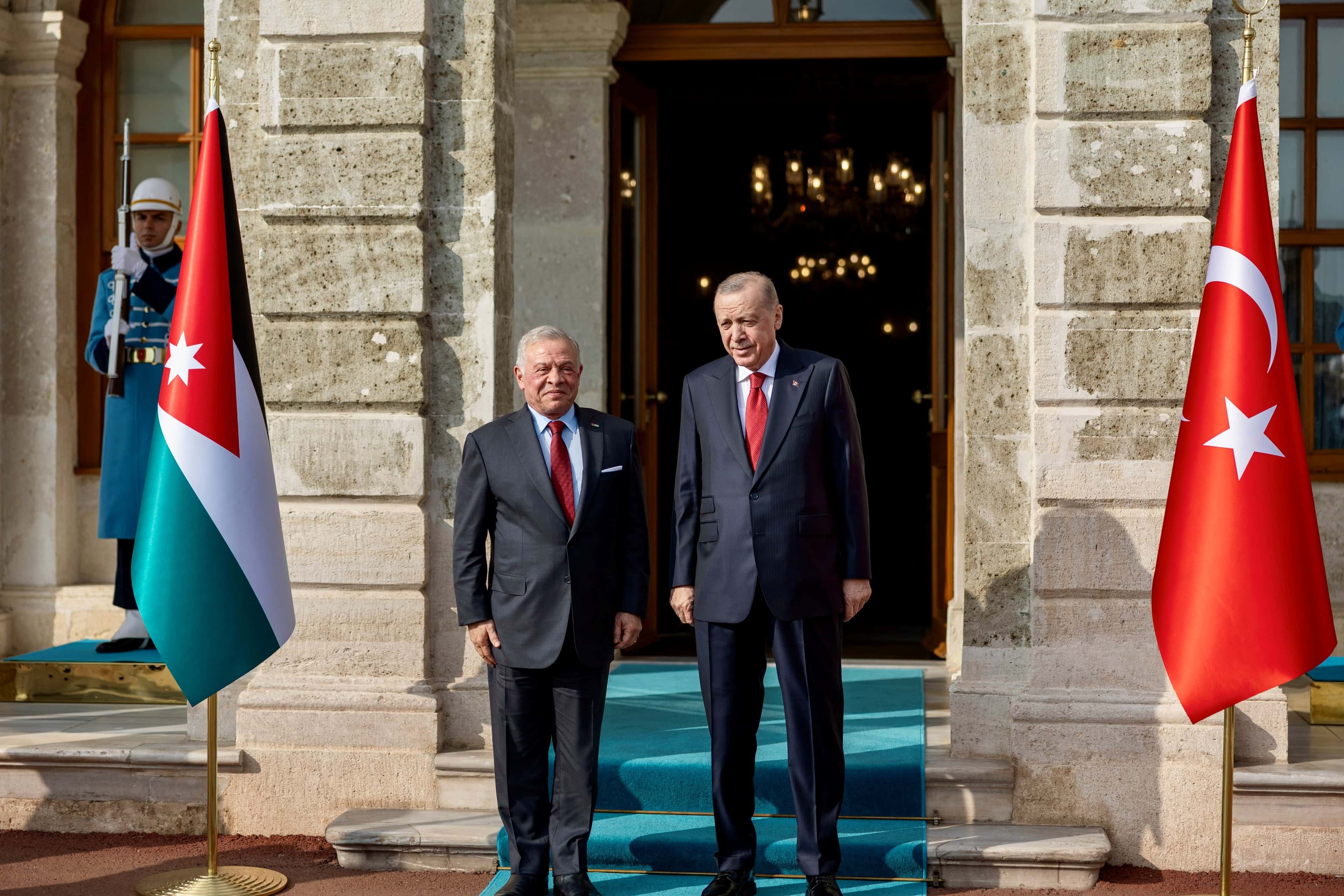 الدار - عقد جلالة الملك عبدالله الثاني والرئيس التركي رجب طيب أردوغان