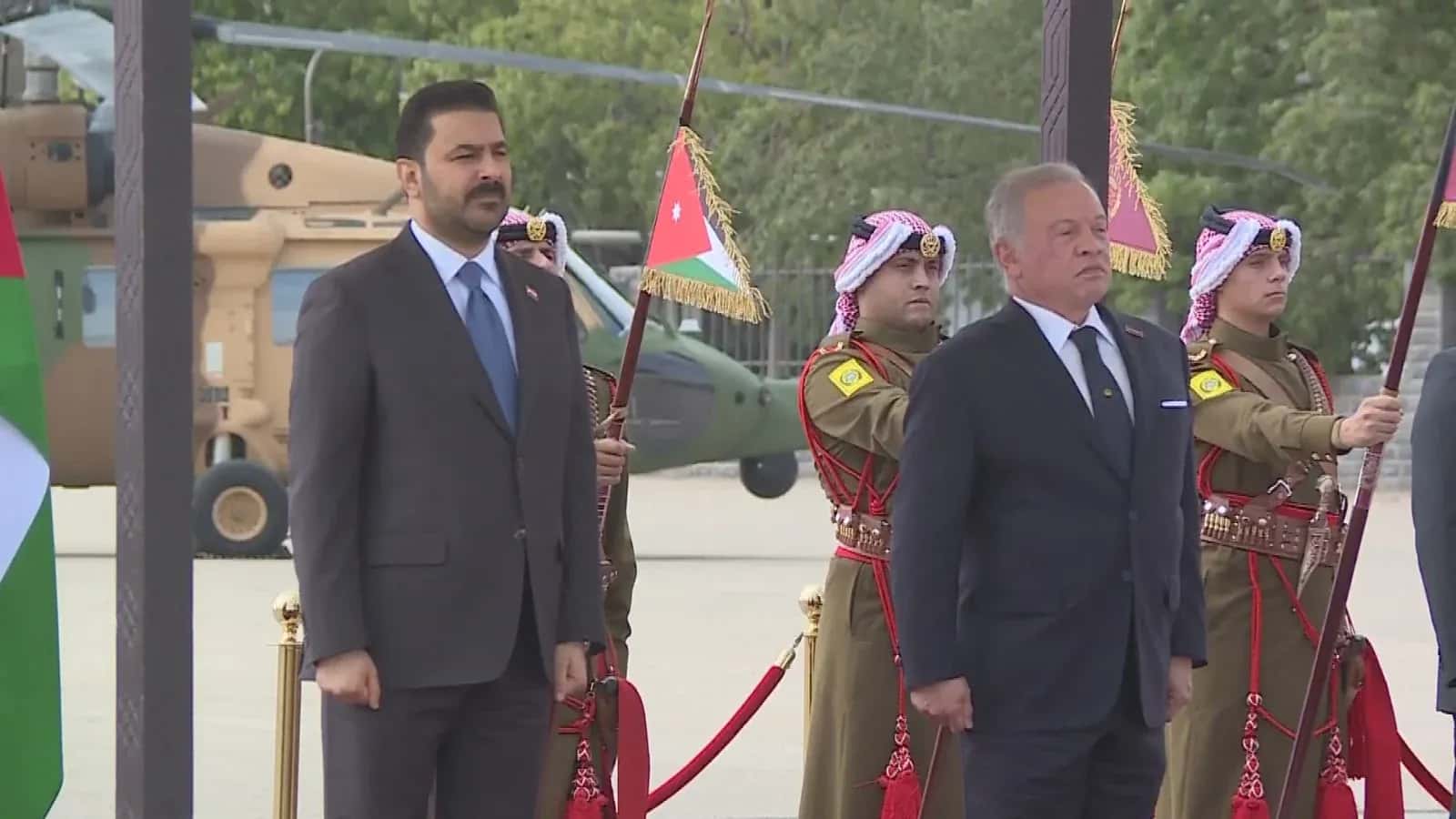 استقبل جلالة الملك عبدالله الثاني، رئيس الوزراء العراقي علي الزيدي، لد