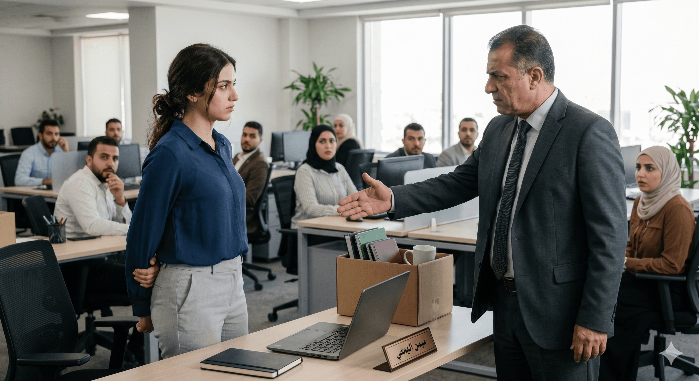 رفضت مصافحة مديرها ففصلها والزميلات يختبئن في المراحيض لتجنبه