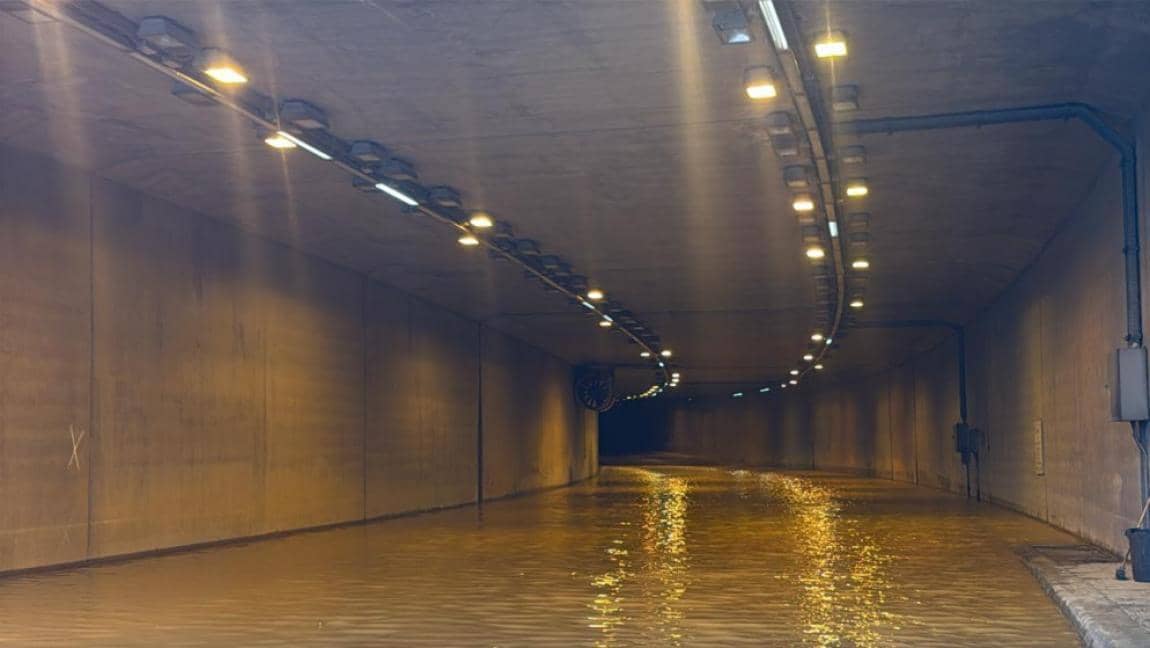 الأشغال: إغلاق نفق القسطل كإجراء احترازي نتيجة ارتفاع منسوب المياه داخله