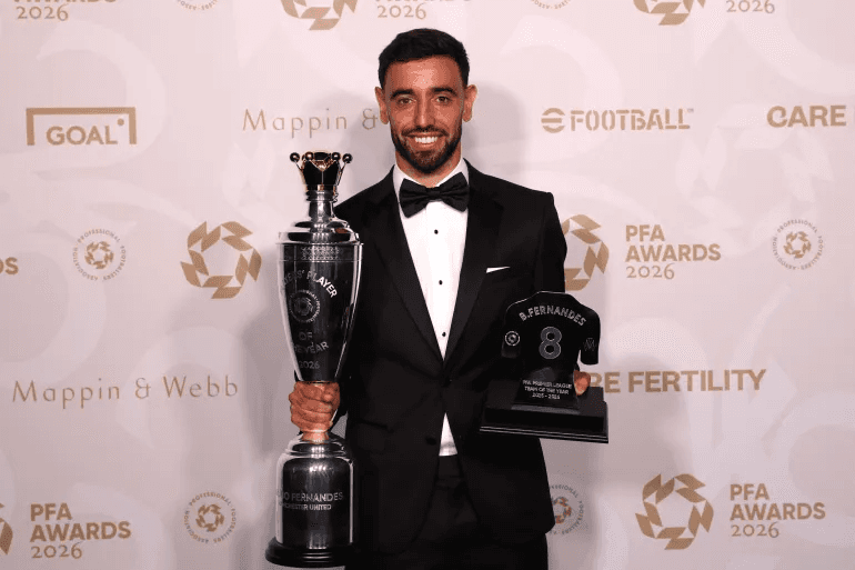 لاول مرة في مسيرته.. برونو فيرنانديز افضل لاعب بالدوري الانجليزي