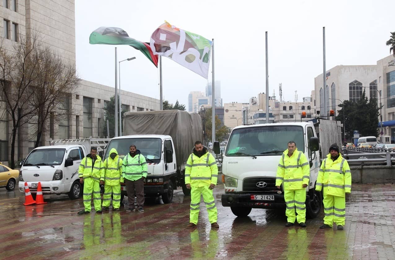 أمانة عمان تعلن "الطوارئ الخفيفة" وتدعو لأخذ الحيطة والحذر خلال المنخفض الجوي