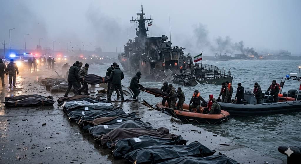 أ ف ب: الشرطة السريلانكية تعلن انتشال جثث 87 بحارا من الفرقاطة الإيرانية
