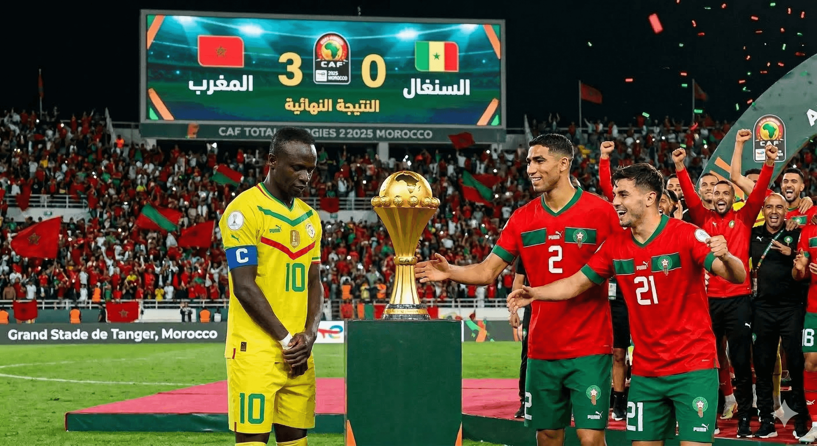 قرار تاريخي من "الكاف".. تجريد السنغال من لقب أمم إفريقيا 2025 ومنحه للمغرب
