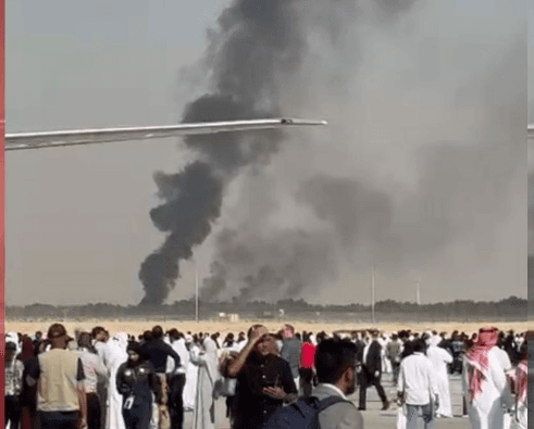 تحطم طائرة هندية خلال معرض دبي للطيران 2025