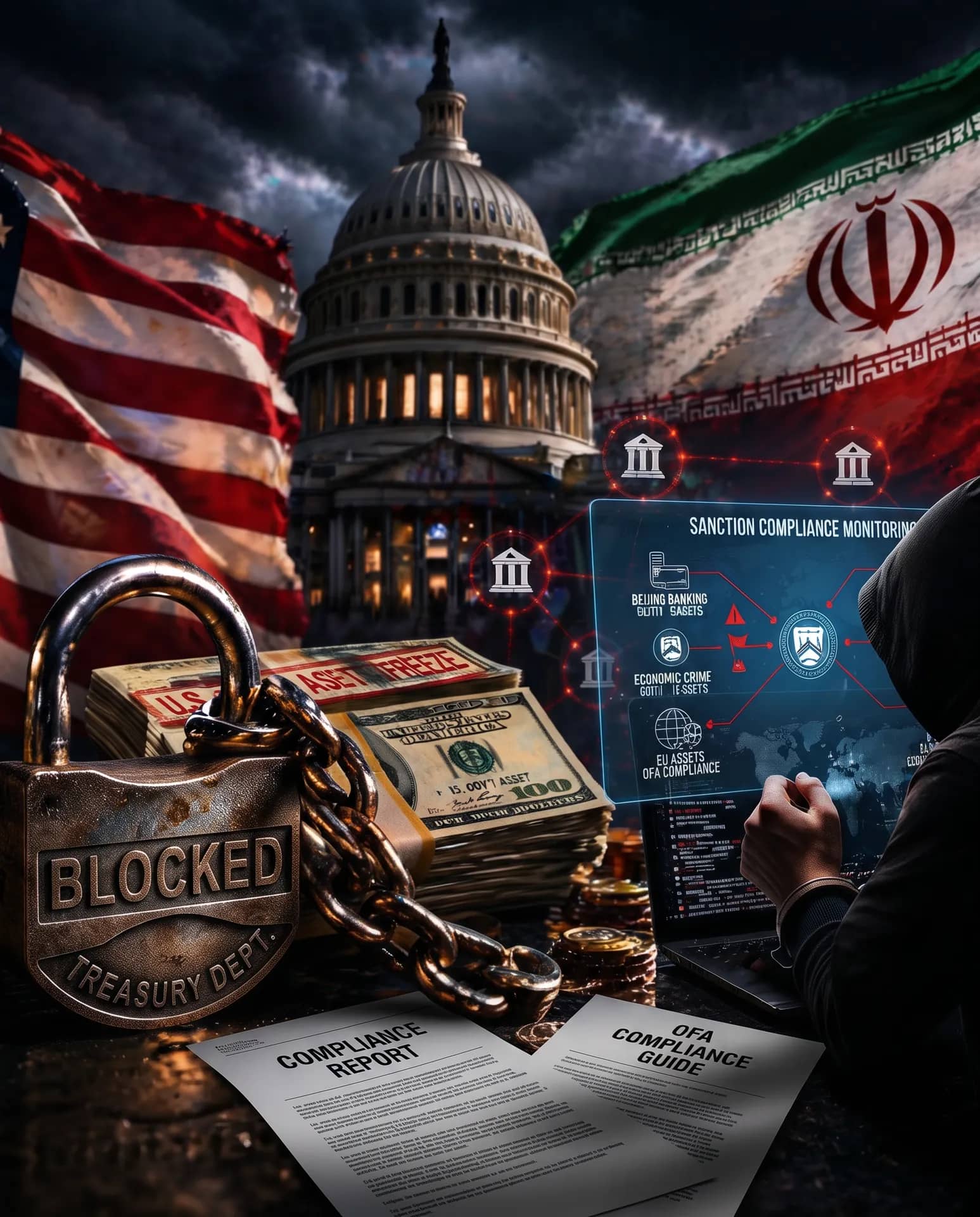 واشنطن تفرض عقوبات واسعة على 16 فرداً و10 كيانات مرتبطة بإيران