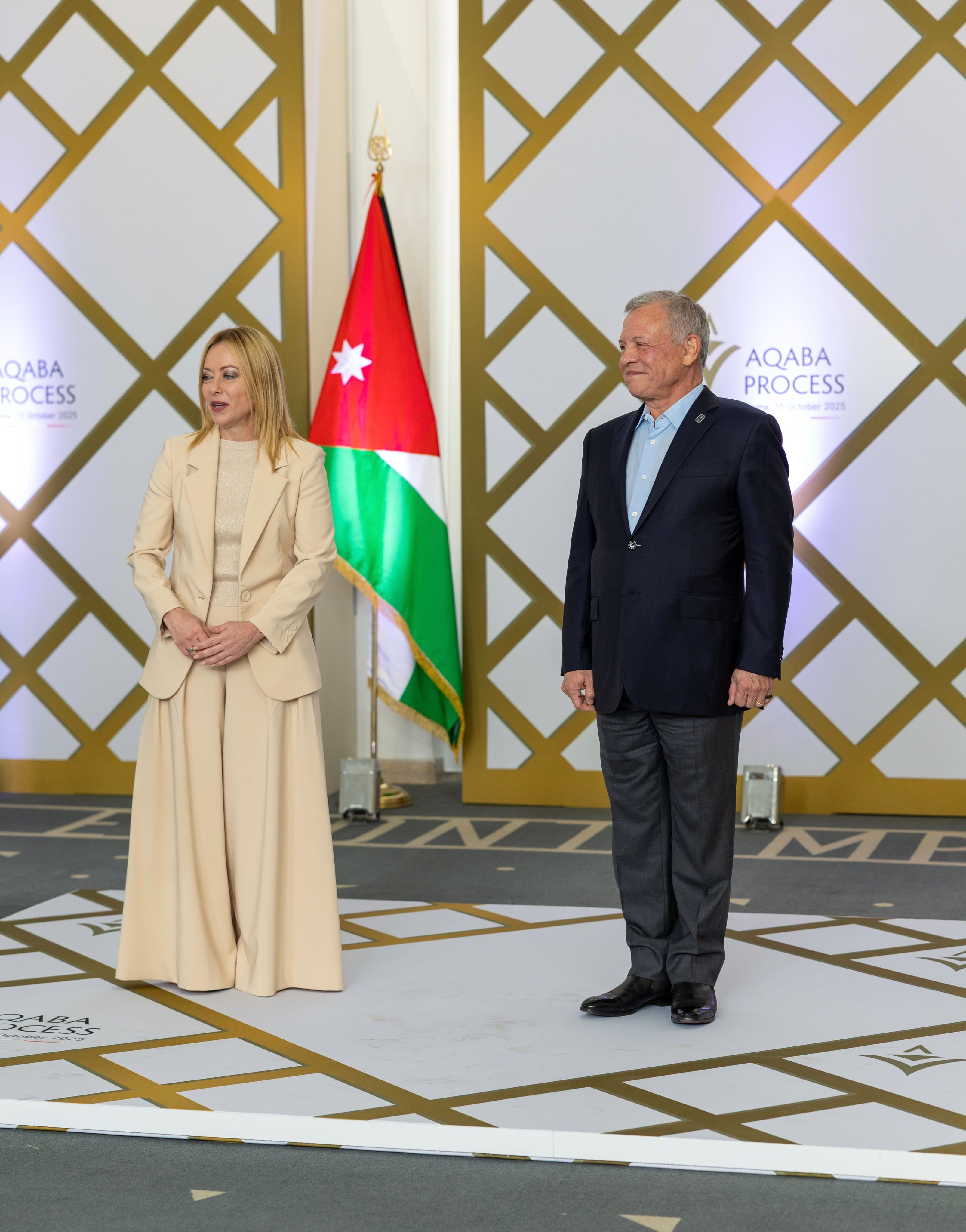 الملك ورئيسة وزراء إيطاليا يترأسان جدولة جديدة من مبادرة "اجتماعات العقبة"