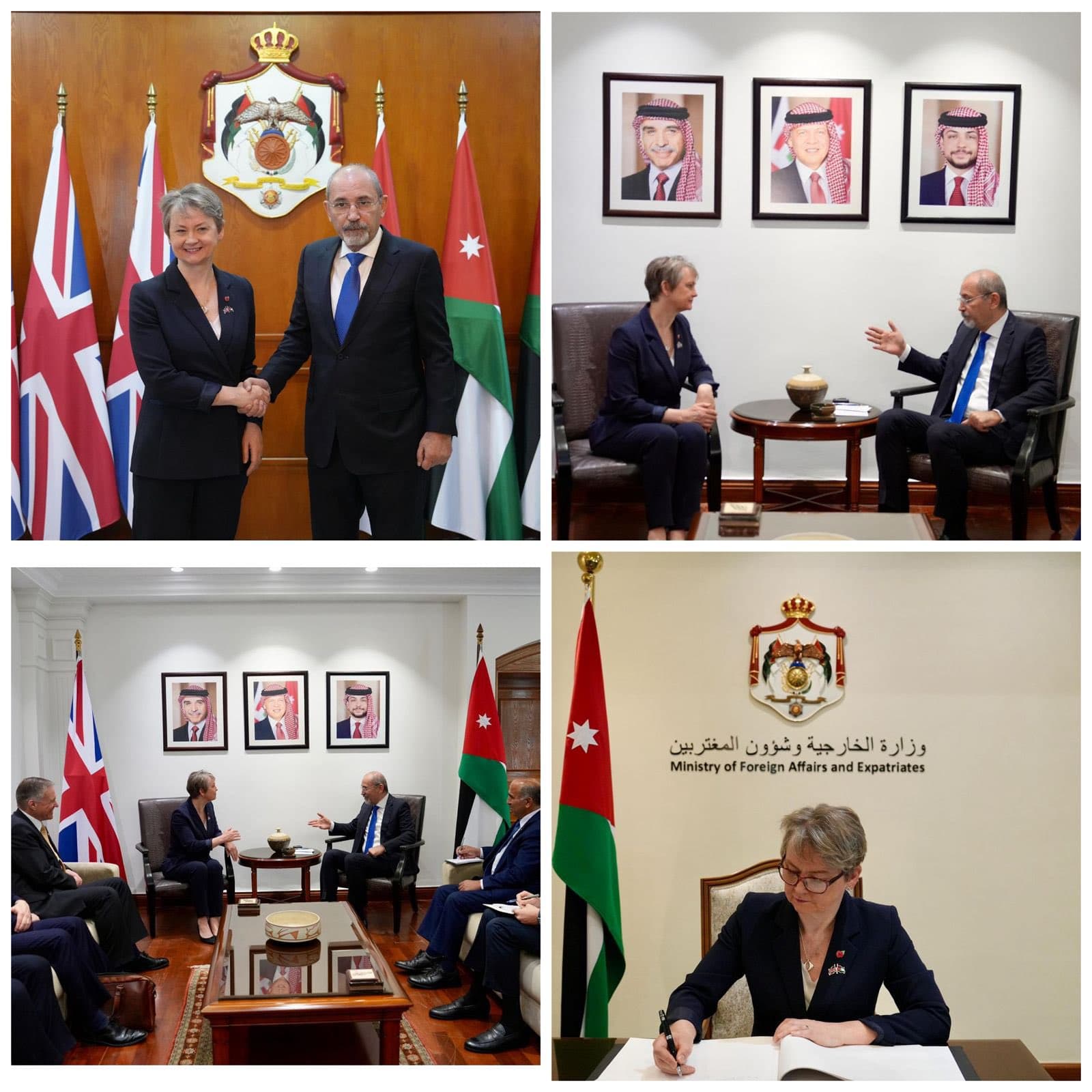 الصفدي ونظيرته البريطانية يؤكدان على تثبيت وقف إطلاق النار في غزة