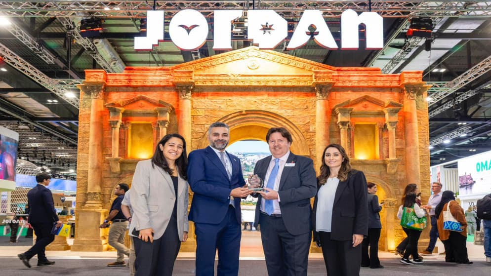 الجناح الأردني بمعرض سوق السفر العالمي يفوز بجائزة "أفضل تصميم جناح" في الشرق الأوسط