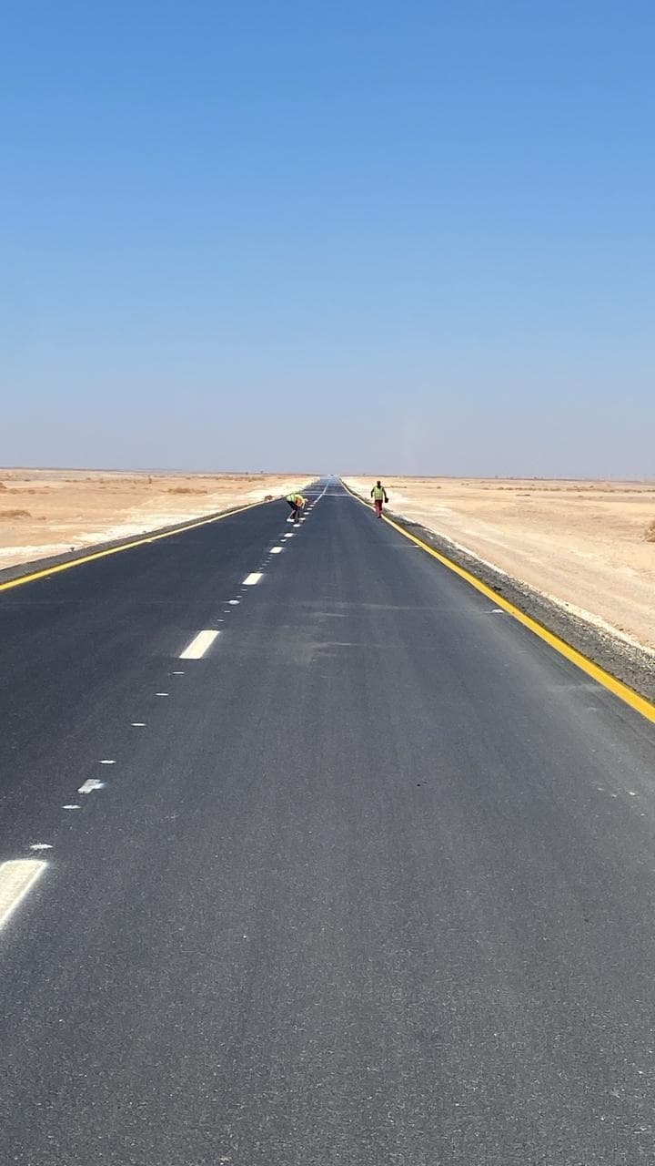 "الأشغال" تنجز طريق الجفر – مناجم الشيدية