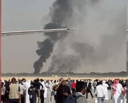 تحطم طائرة هندية خلال معرض دبي للطيران 2025