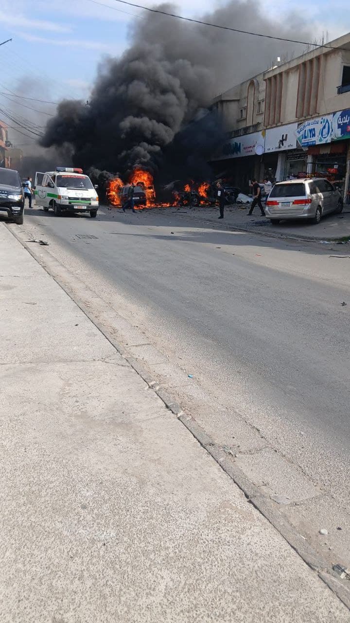 مصادر لبنانية: إصابات واشتعال النيران في مركبات إثر استهداف الاحتلال لعدة بلدات