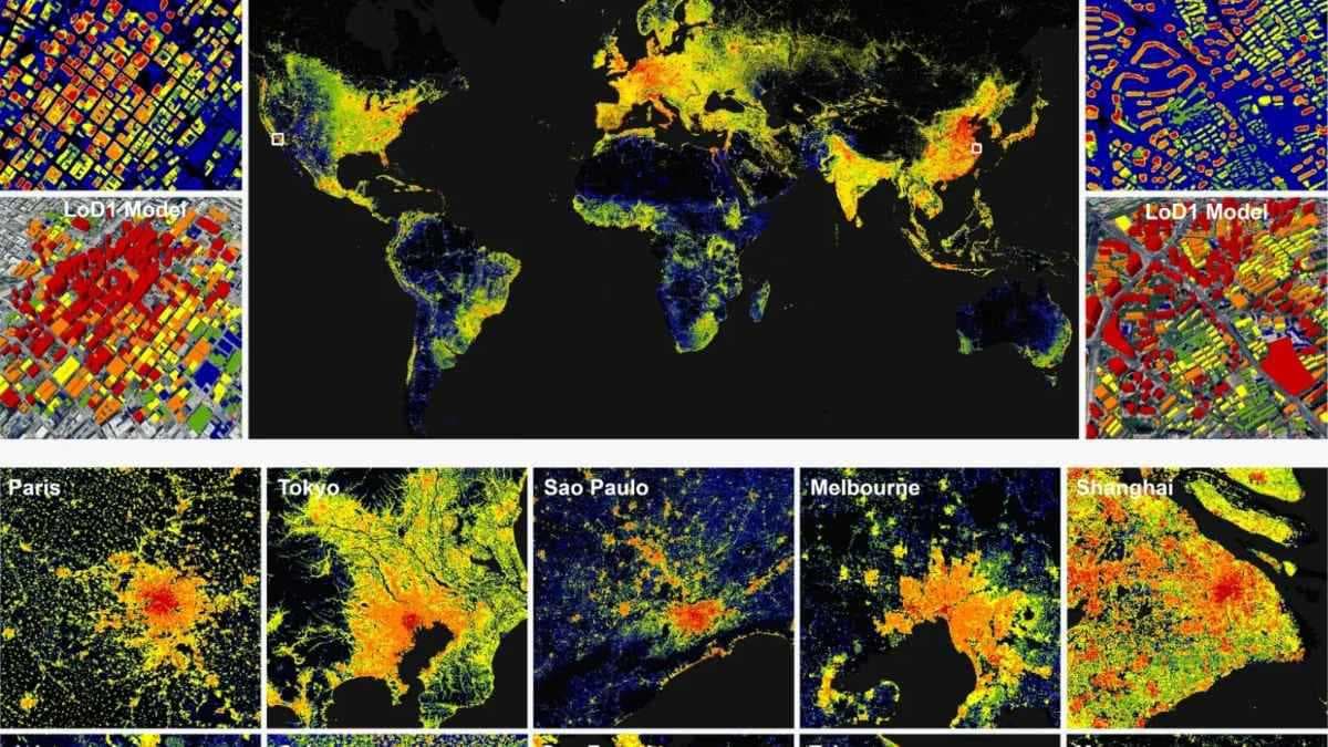 أول خريطة ثلاثية الأبعاد تغطي جميع مباني العالم