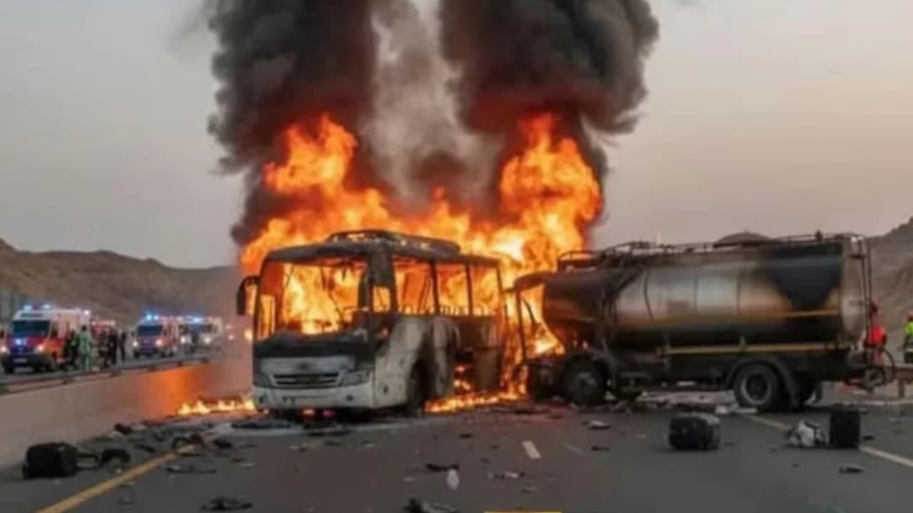 الهند تعلن وفاة 45 معتمراً في حادث تصادم بالمدينة المنورة.. و"المرور السعودي" يصدر بياناً