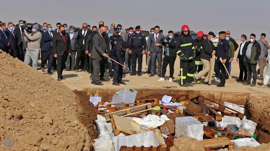 إتلاف ما يقارب 104 كيلو غرام من المواد المخدرة في العراق
