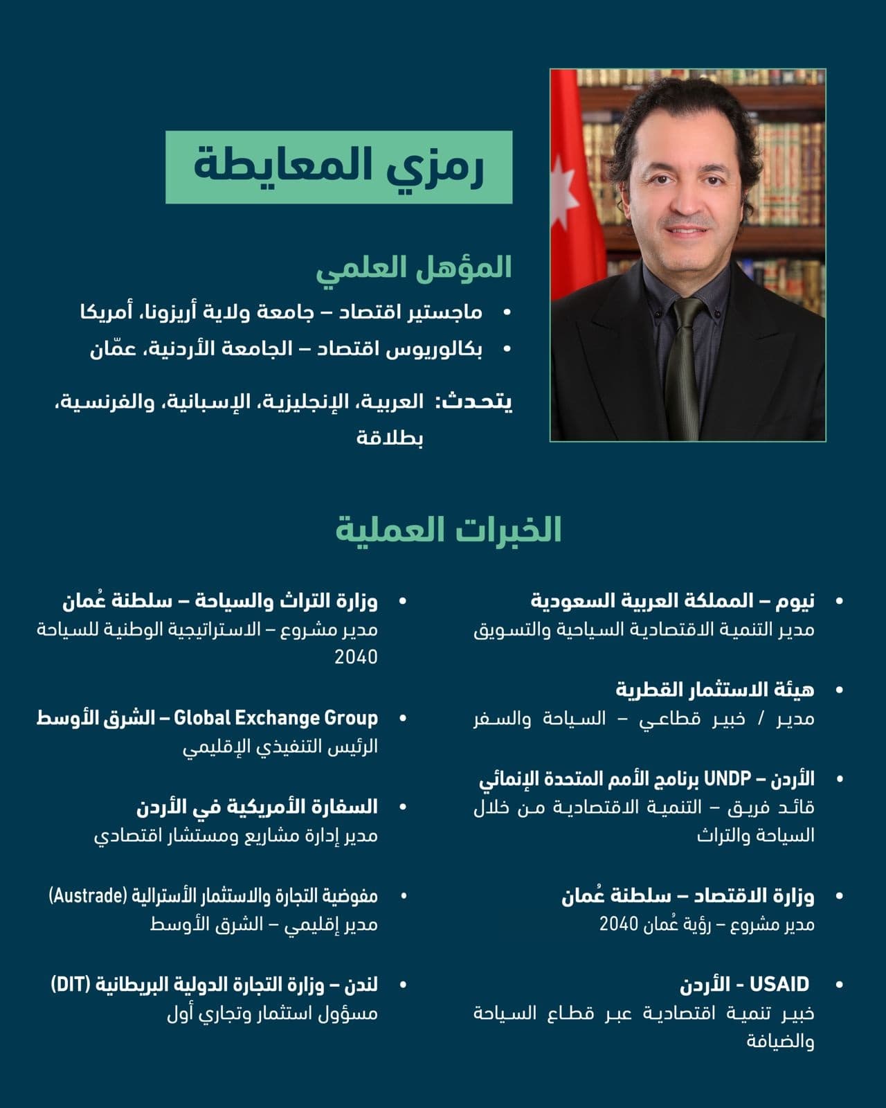 "تنشيط السياحة" تقرر تعيين رمزي المعايطة مديراً عاماً للهيئة