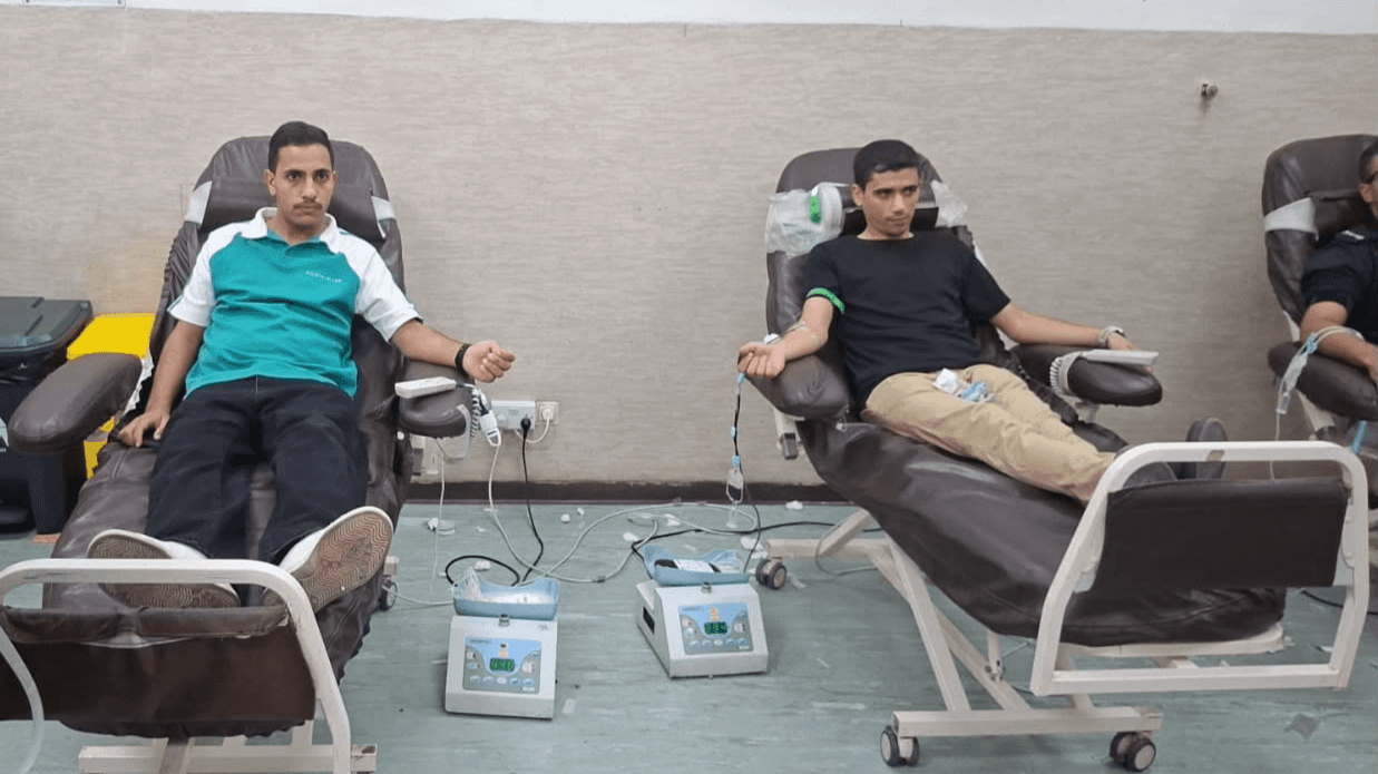 استجابة لمناشدة مريض بالسرطان.. مرتبات الأمن الوقائي تنظم حملة تبرع بالدم