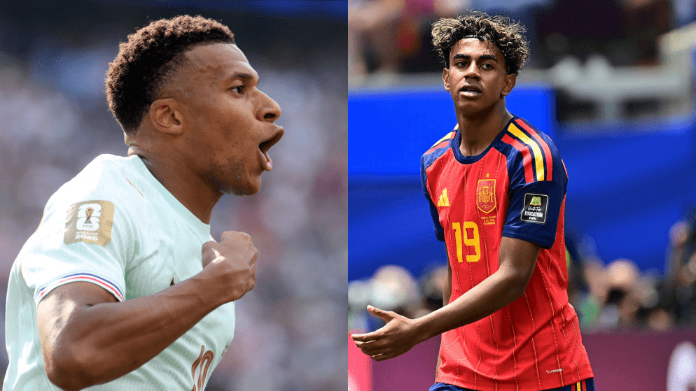 أرقام ومقارنة بين لامين جمال وكيليان مبابي قبل نصف النهائي
